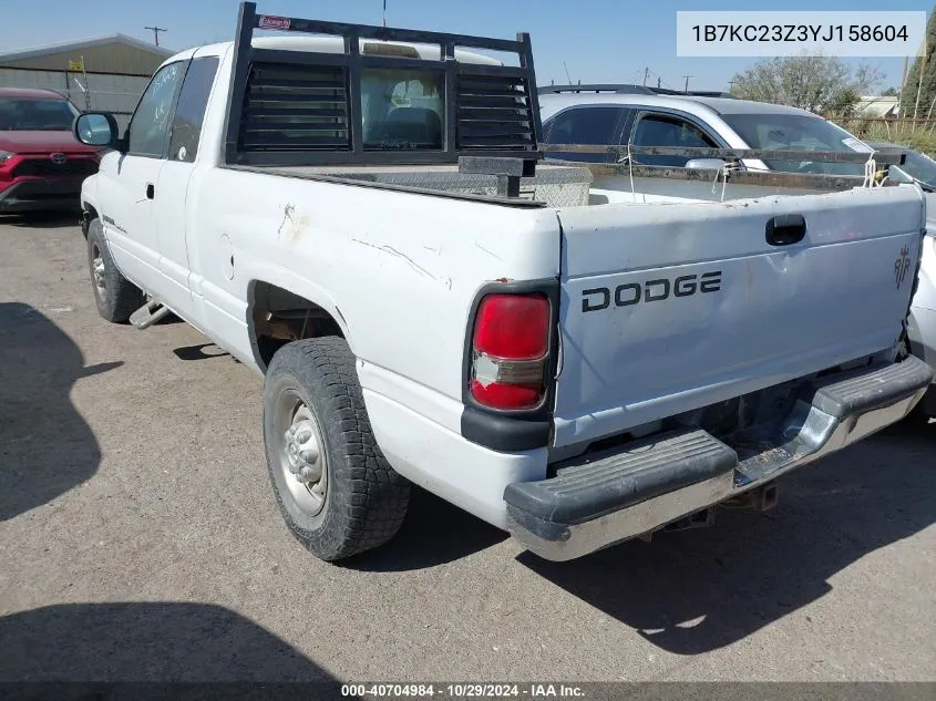 2000 Dodge Ram 2500 St VIN: 1B7KC23Z3YJ158604 Lot: 40704984