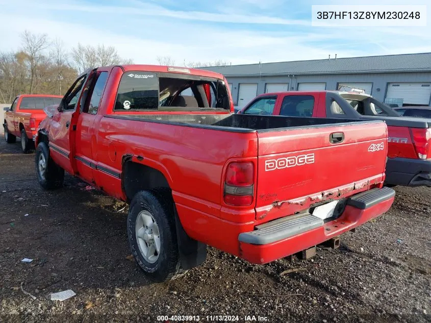 3B7HF13Z8YM230248 2000 Dodge Ram 1500 St