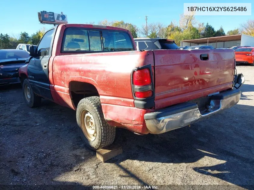 2000 Dodge Ram 1500 St/Ws VIN: 1B7HC16X2YS625486 Lot: 40896621