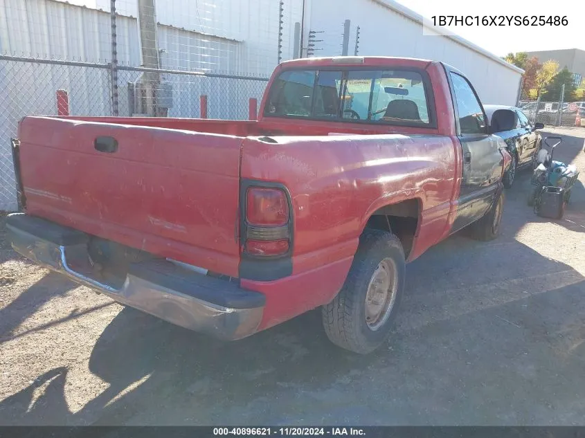 2000 Dodge Ram 1500 St/Ws VIN: 1B7HC16X2YS625486 Lot: 40896621