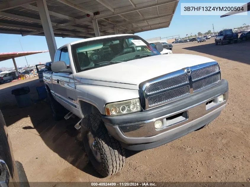 2000 Dodge Ram 1500 St VIN: 3B7HF13Z4YM200504 Lot: 40924499