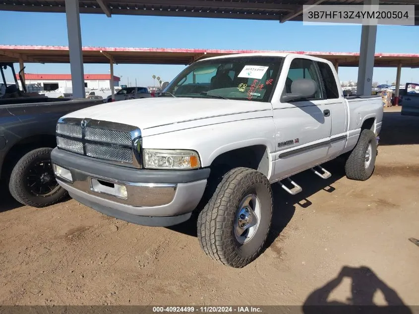 2000 Dodge Ram 1500 St VIN: 3B7HF13Z4YM200504 Lot: 40924499