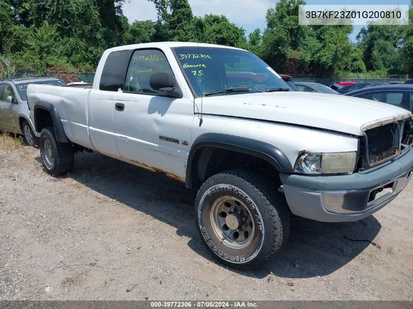 2001 Dodge Ram 2500 St VIN: 3B7KF23Z01G200810 Lot: 39772306