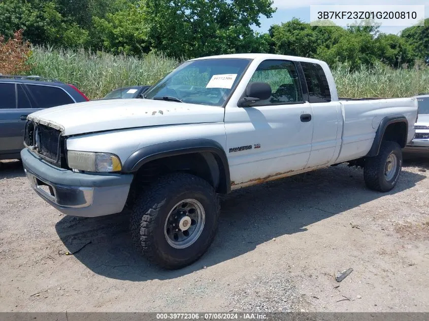 2001 Dodge Ram 2500 St VIN: 3B7KF23Z01G200810 Lot: 39772306