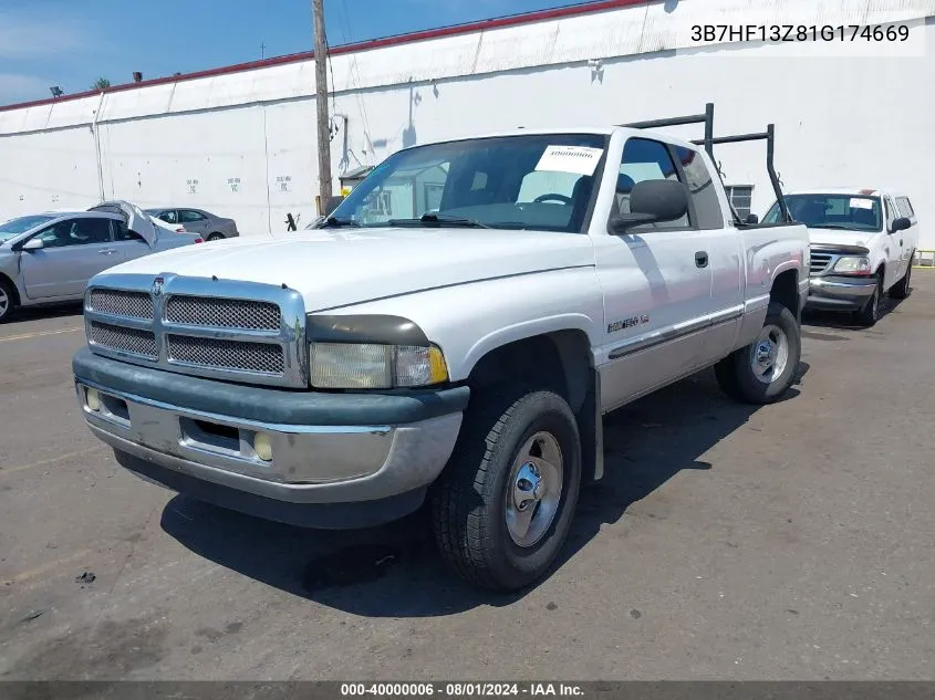 2001 Dodge Ram 1500 St VIN: 3B7HF13Z81G174669 Lot: 40000006