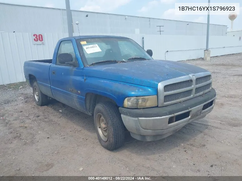 1B7HC16YX1S796923 2001 Dodge Ram 1500 St