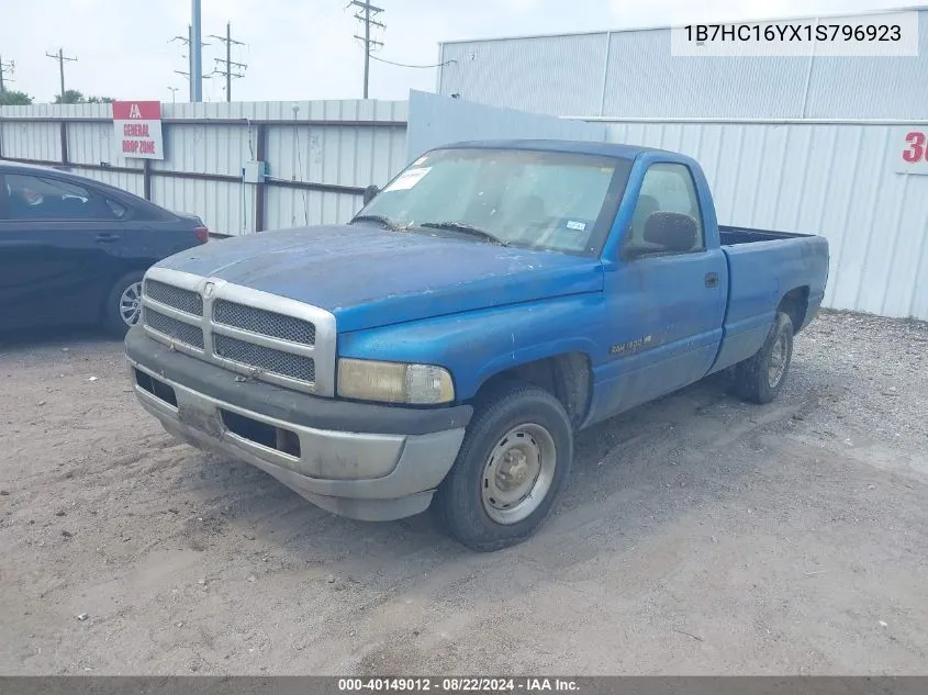 1B7HC16YX1S796923 2001 Dodge Ram 1500 St