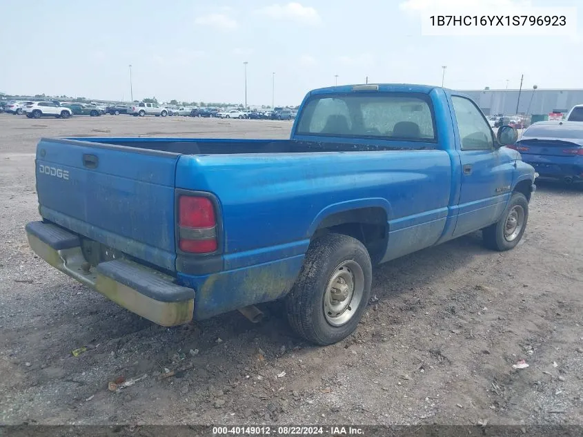 1B7HC16YX1S796923 2001 Dodge Ram 1500 St