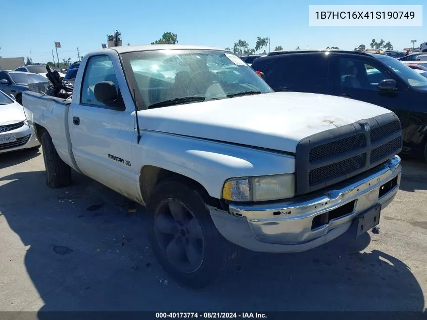 2001 Dodge Ram 1500 St/Ws VIN: 1B7HC16X41S190749 Lot: 40173774