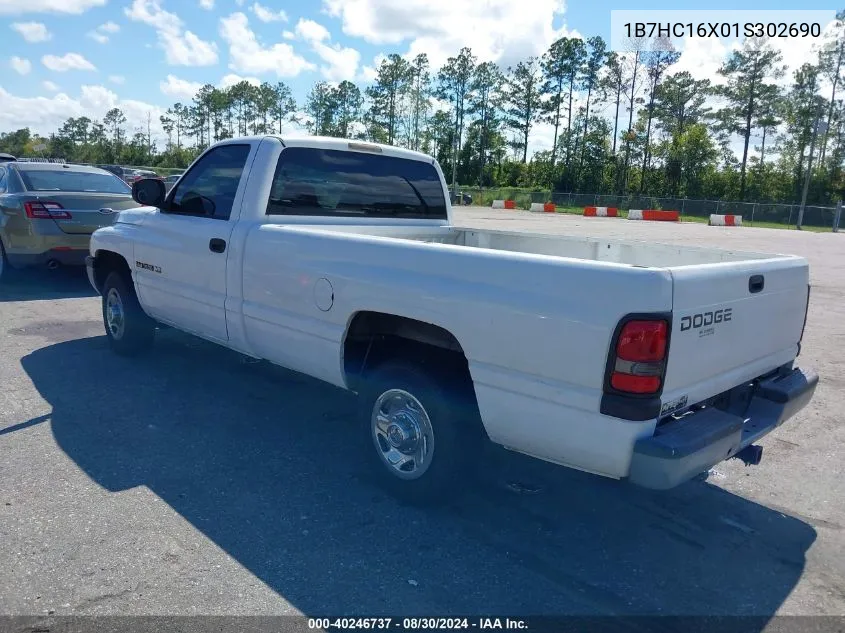 2001 Dodge Ram 1500 St/Work Special VIN: 1B7HC16X01S302690 Lot: 40246737