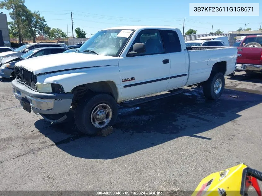 2001 Dodge Ram 2500 St VIN: 3B7KF23611G158671 Lot: 40290348