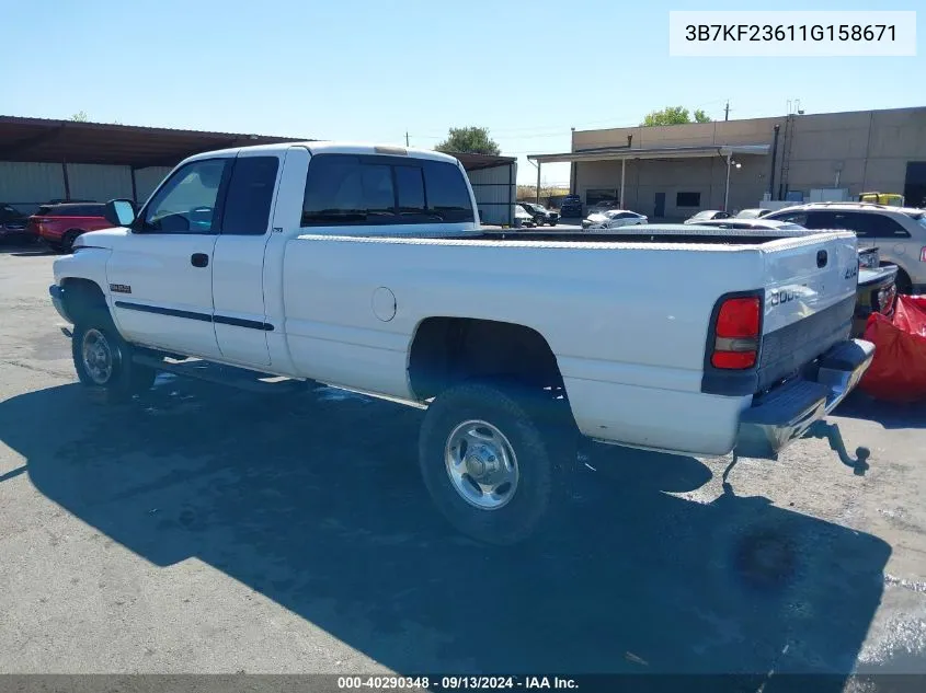 3B7KF23611G158671 2001 Dodge Ram 2500 St