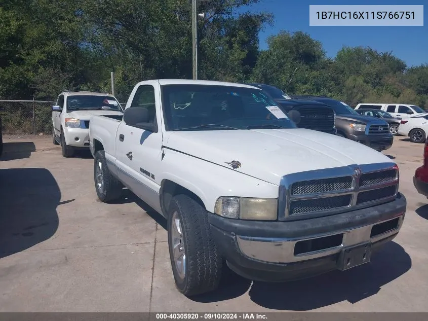 2001 Dodge Ram 1500 St/Ws VIN: 1B7HC16X11S766751 Lot: 40305920