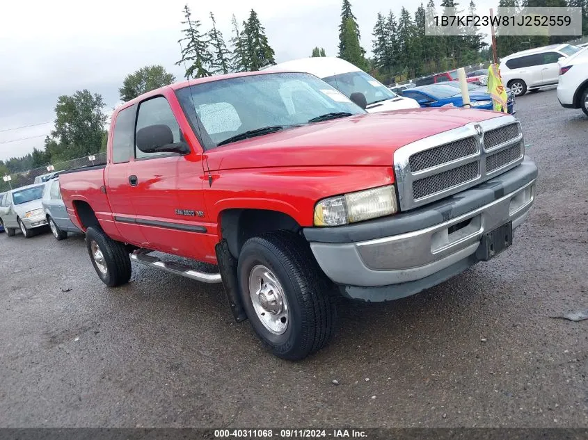 2001 Dodge Ram 2500 VIN: 1B7KF23W81J252559 Lot: 40311068