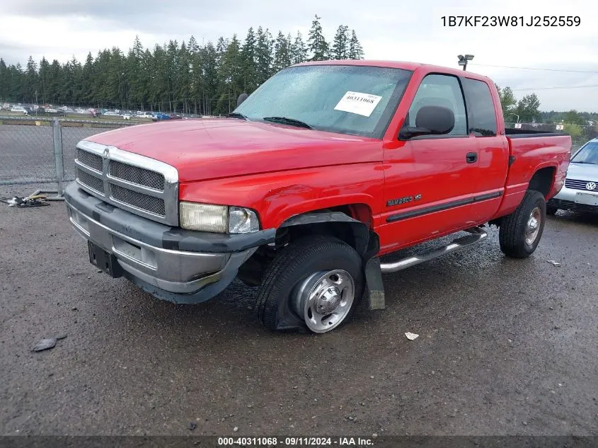 2001 Dodge Ram 2500 VIN: 1B7KF23W81J252559 Lot: 40311068