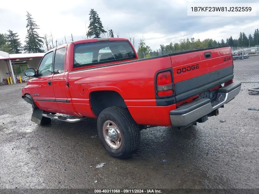 2001 Dodge Ram 2500 VIN: 1B7KF23W81J252559 Lot: 40311068