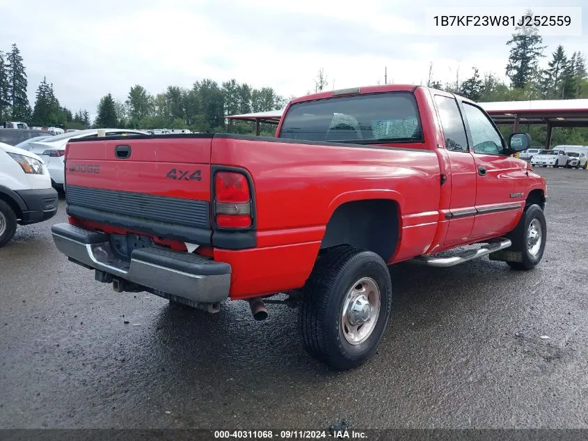 2001 Dodge Ram 2500 VIN: 1B7KF23W81J252559 Lot: 40311068