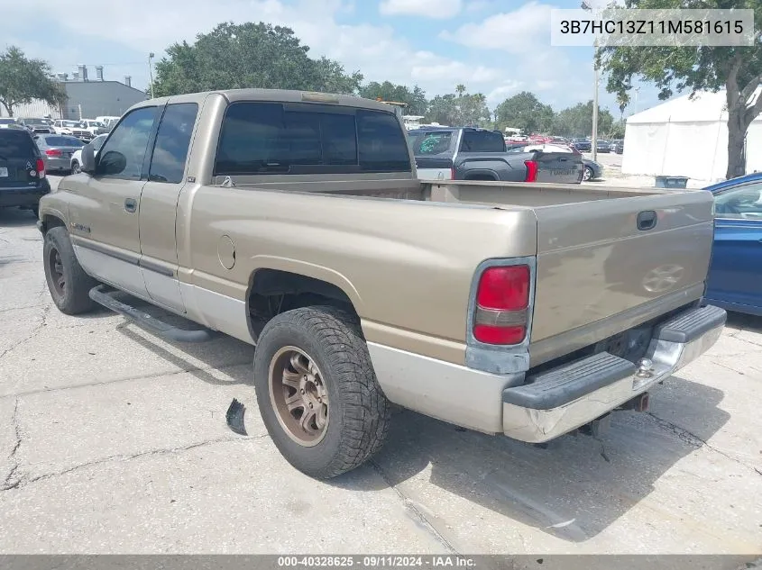 2001 Dodge Ram 1500 St VIN: 3B7HC13Z11M581615 Lot: 40328625