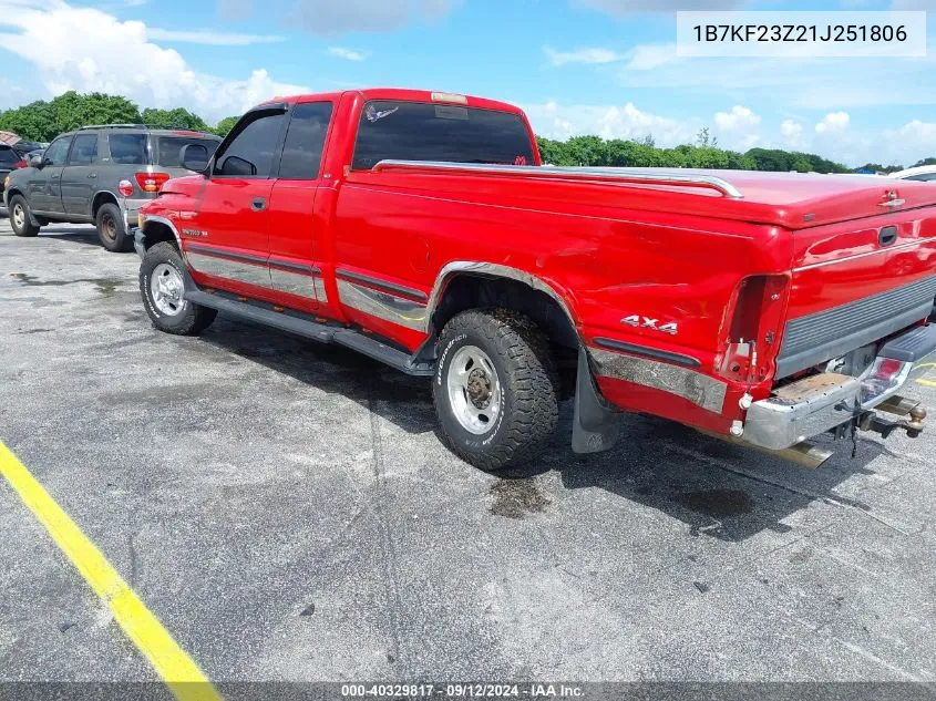 2001 Dodge Ram 2500 VIN: 1B7KF23Z21J251806 Lot: 40329817