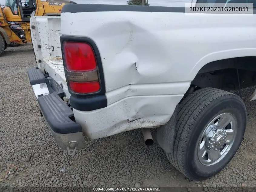 3B7KF23Z31G200851 2001 Dodge Ram 2500 St