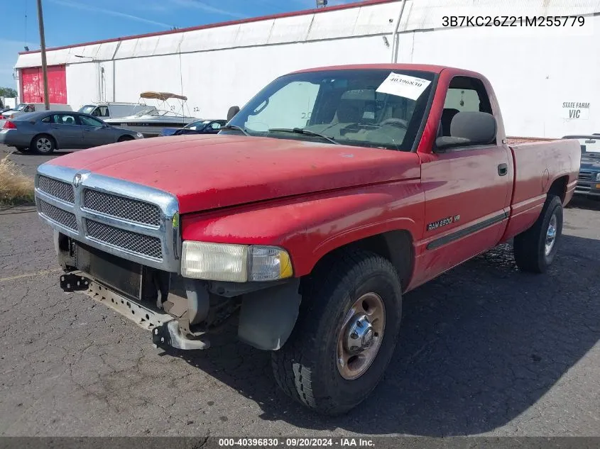 2001 Dodge Ram 2500 St VIN: 3B7KC26Z21M255779 Lot: 40396830