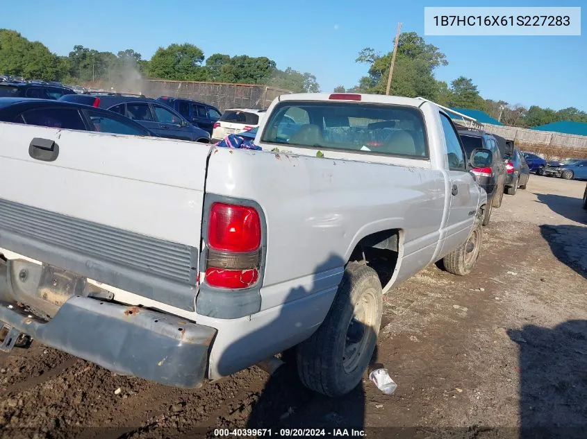 2001 Dodge Ram 1500 St/Ws VIN: 1B7HC16X61S227283 Lot: 40399671