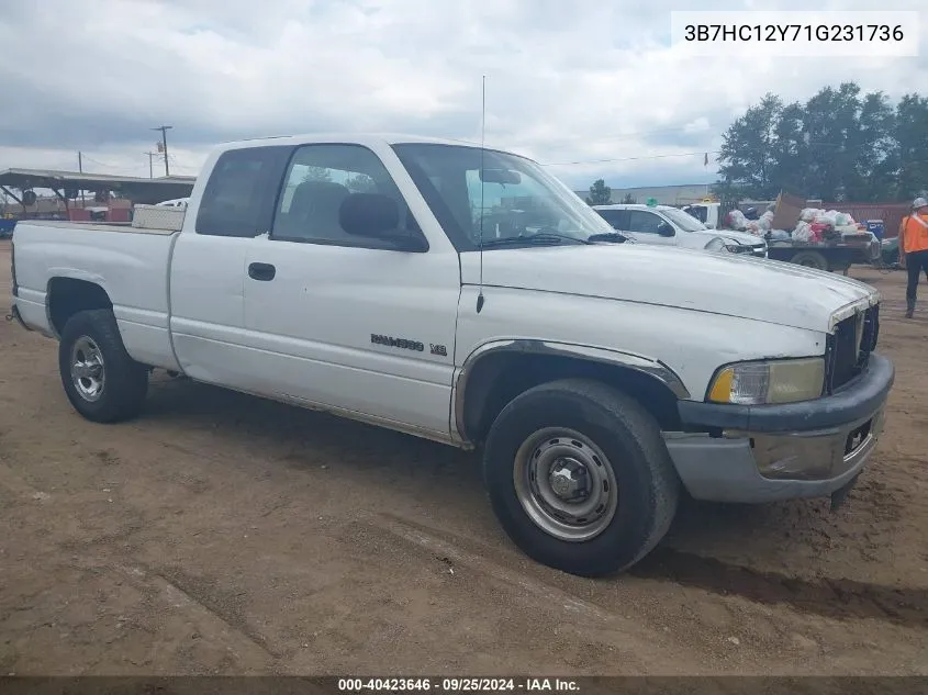 2001 Dodge Ram 1500 St VIN: 3B7HC12Y71G231736 Lot: 40423646