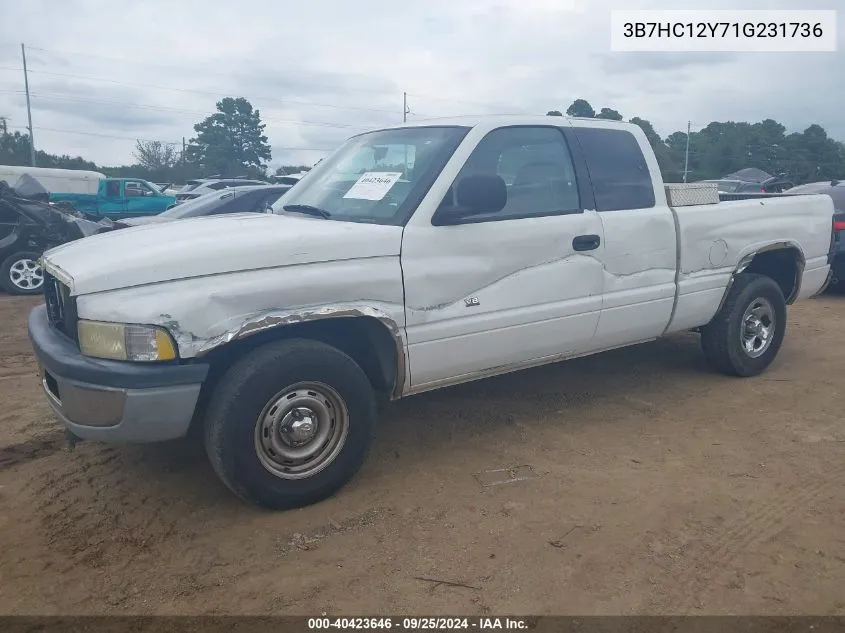 2001 Dodge Ram 1500 St VIN: 3B7HC12Y71G231736 Lot: 40423646