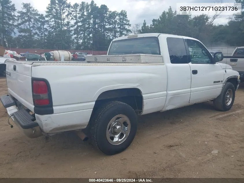 2001 Dodge Ram 1500 St VIN: 3B7HC12Y71G231736 Lot: 40423646