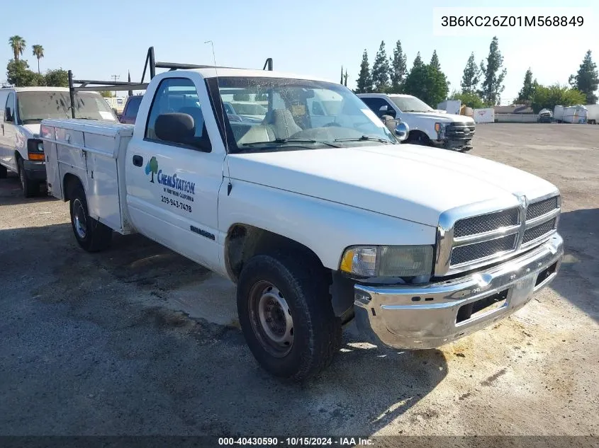 2001 Dodge Ram 2500 St VIN: 3B6KC26Z01M568849 Lot: 40430590