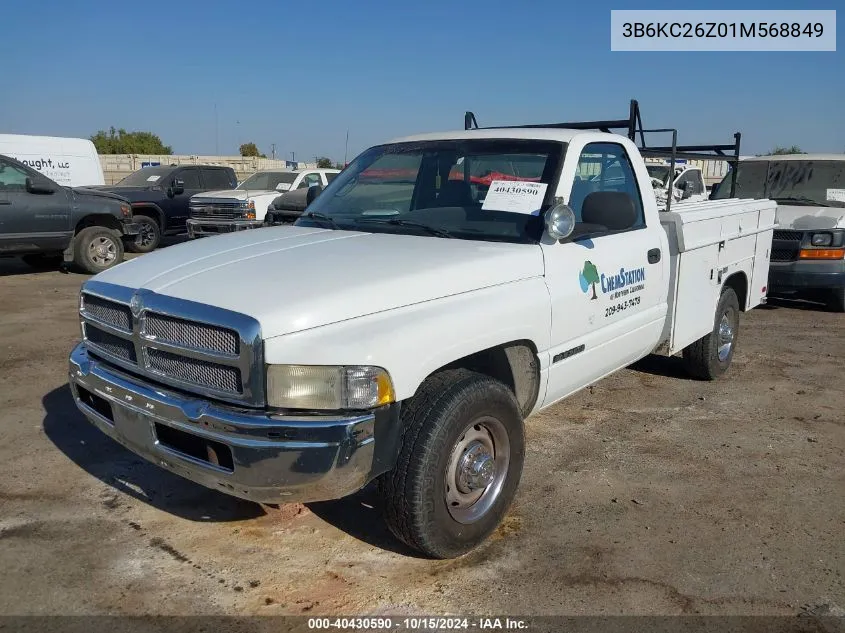 2001 Dodge Ram 2500 St VIN: 3B6KC26Z01M568849 Lot: 40430590