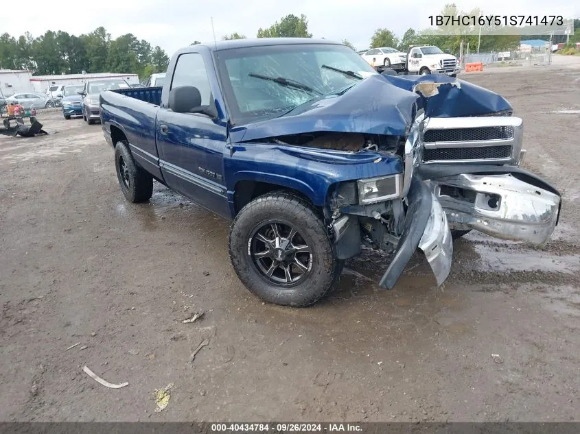 2001 Dodge Ram 1500 St VIN: 1B7HC16Y51S741473 Lot: 40434784