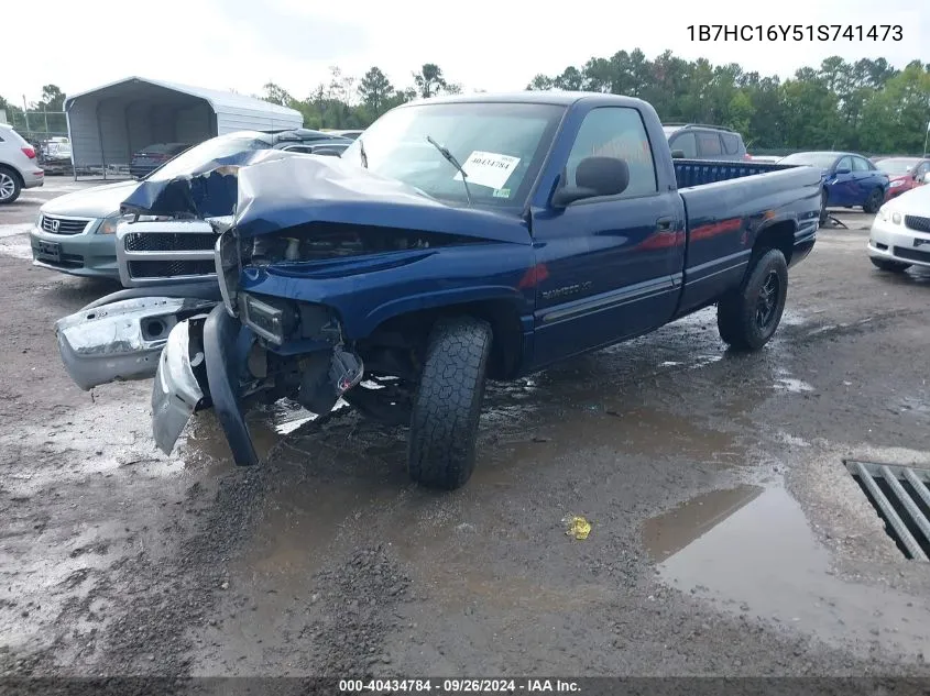 2001 Dodge Ram 1500 St VIN: 1B7HC16Y51S741473 Lot: 40434784