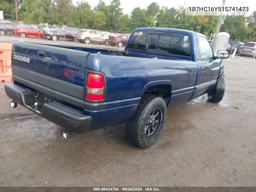 1B7HC16Y51S741473 2001 Dodge Ram 1500 St