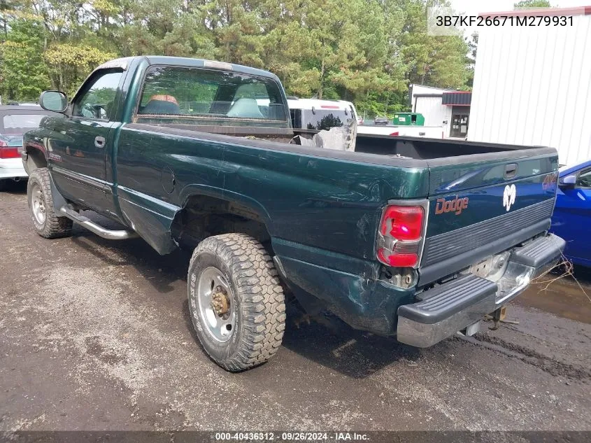 3B7KF26671M279931 2001 Dodge Ram 2500