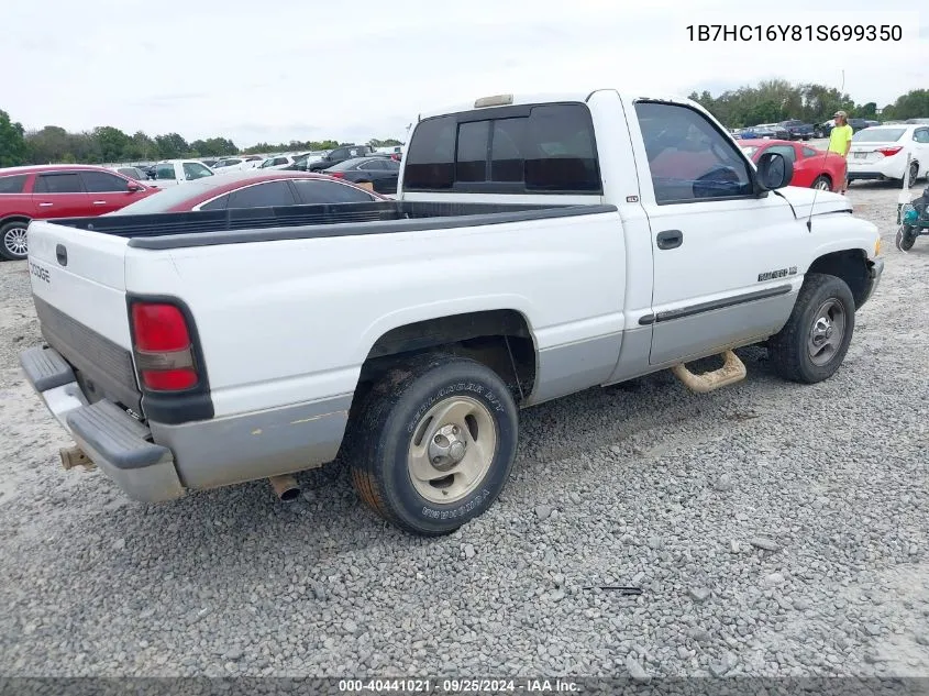 1B7HC16Y81S699350 2001 Dodge Ram 1500 St