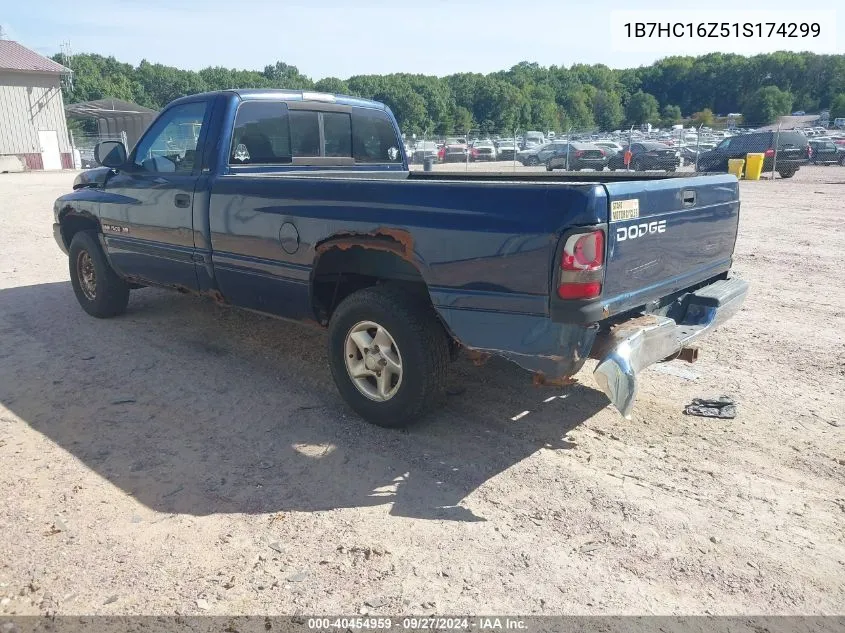 2001 Dodge Ram 1500 St VIN: 1B7HC16Z51S174299 Lot: 40454959