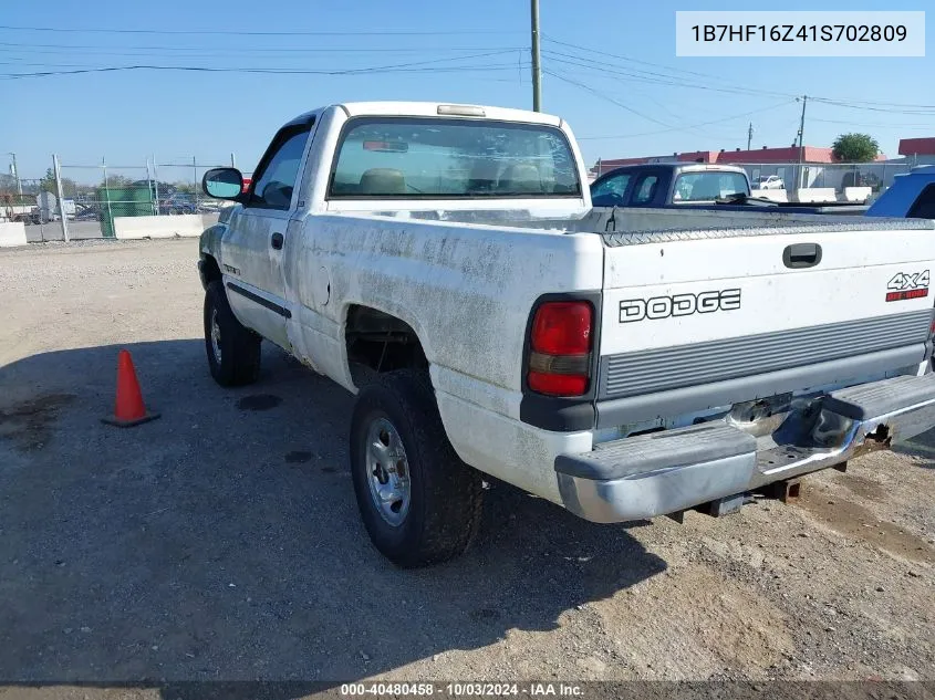 2001 Dodge Ram 1500 St VIN: 1B7HF16Z41S702809 Lot: 40480458