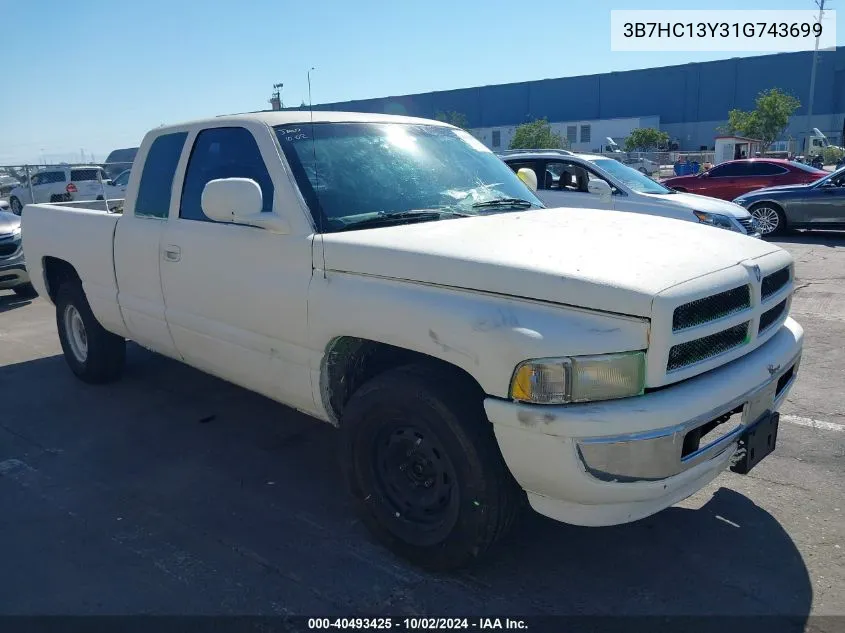 2001 Dodge Ram 1500 St VIN: 3B7HC13Y31G743699 Lot: 40493425