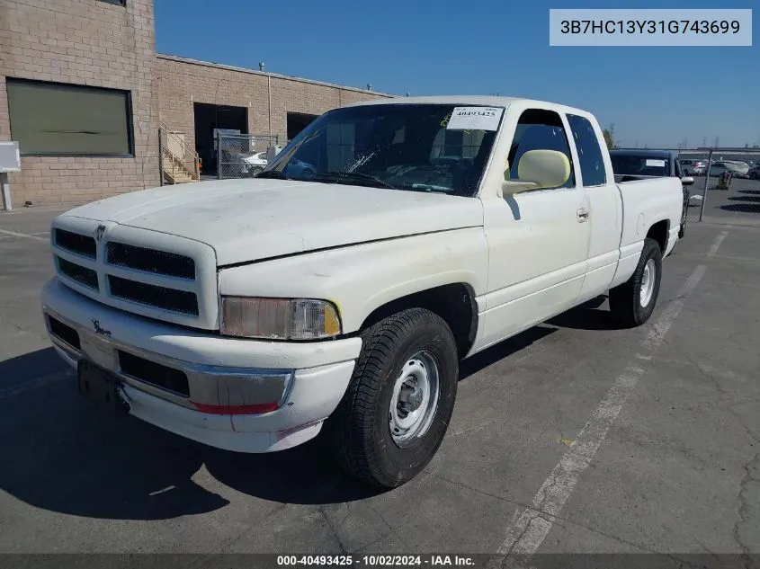 3B7HC13Y31G743699 2001 Dodge Ram 1500 St