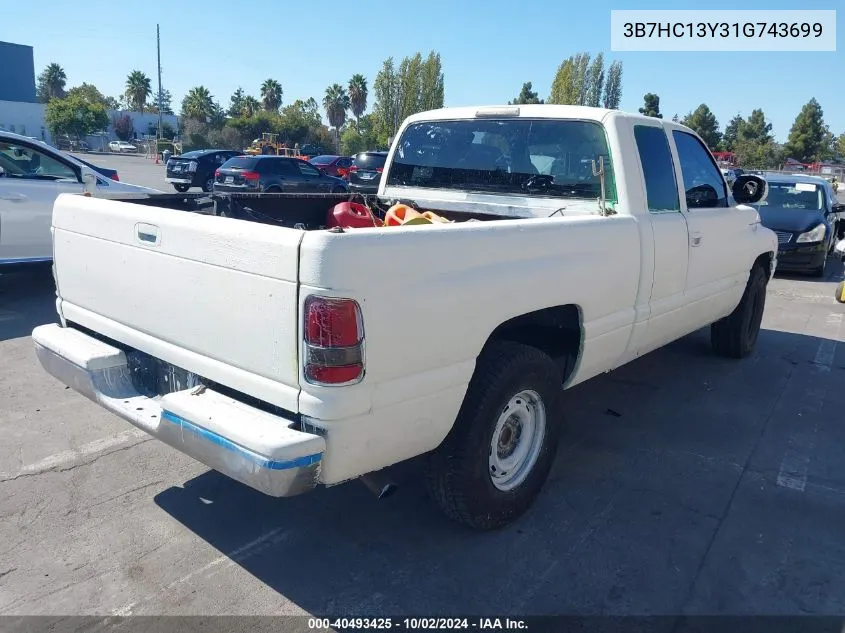 2001 Dodge Ram 1500 St VIN: 3B7HC13Y31G743699 Lot: 40493425