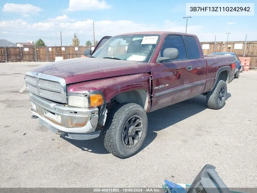 2001 Dodge Ram 1500 St VIN: 3B7HF13Z11G242942 Lot: 40511902