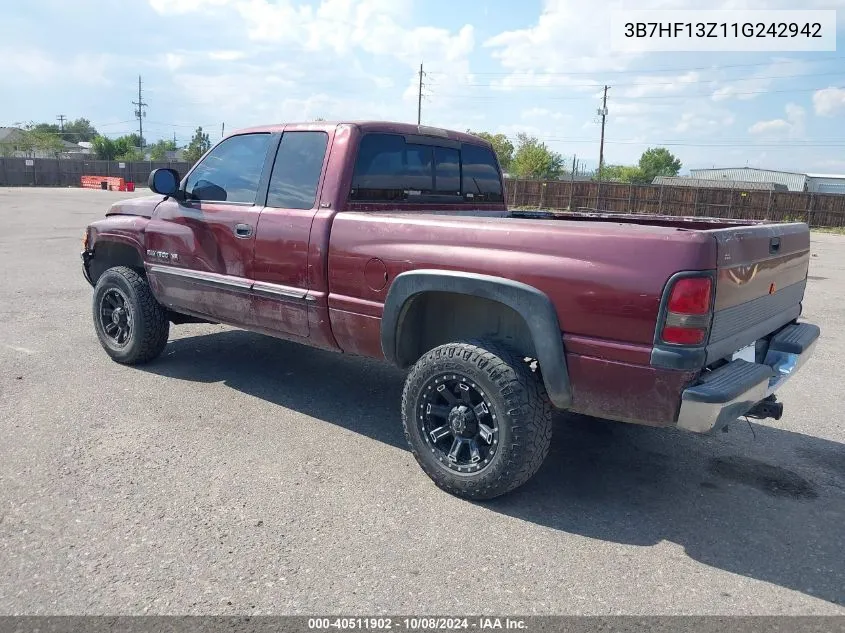 2001 Dodge Ram 1500 St VIN: 3B7HF13Z11G242942 Lot: 40511902