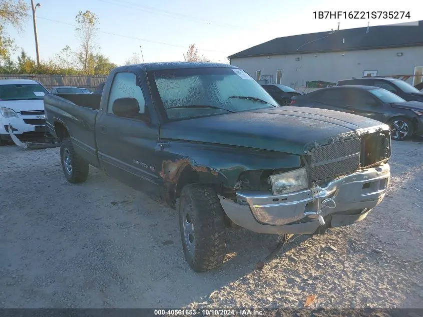 2001 Dodge Ram 1500 St VIN: 1B7HF16Z21S735274 Lot: 40561653