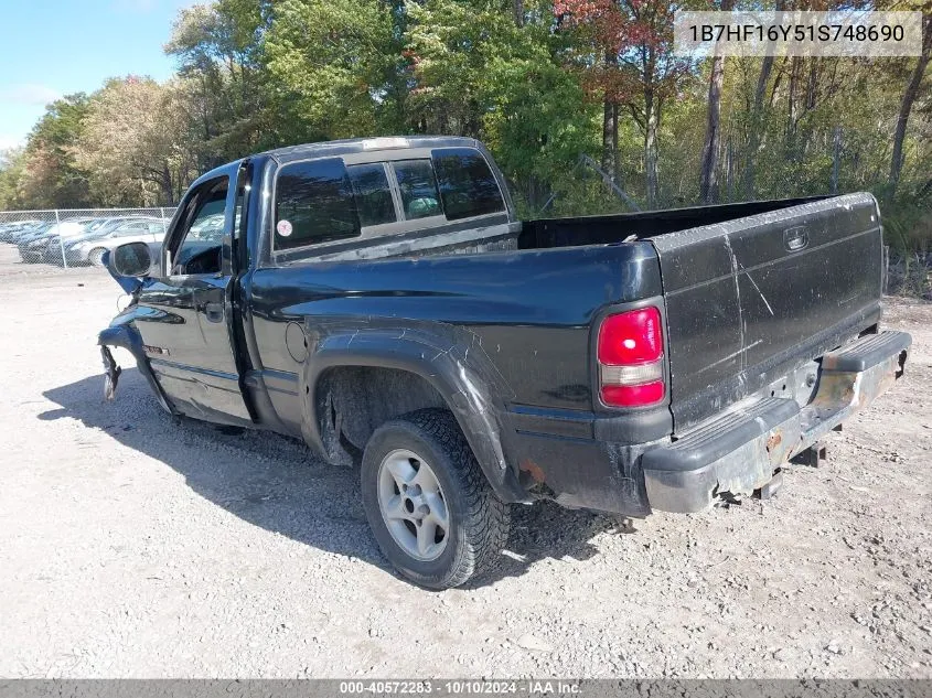 2001 Dodge Ram 1500 St VIN: 1B7HF16Y51S748690 Lot: 40572283