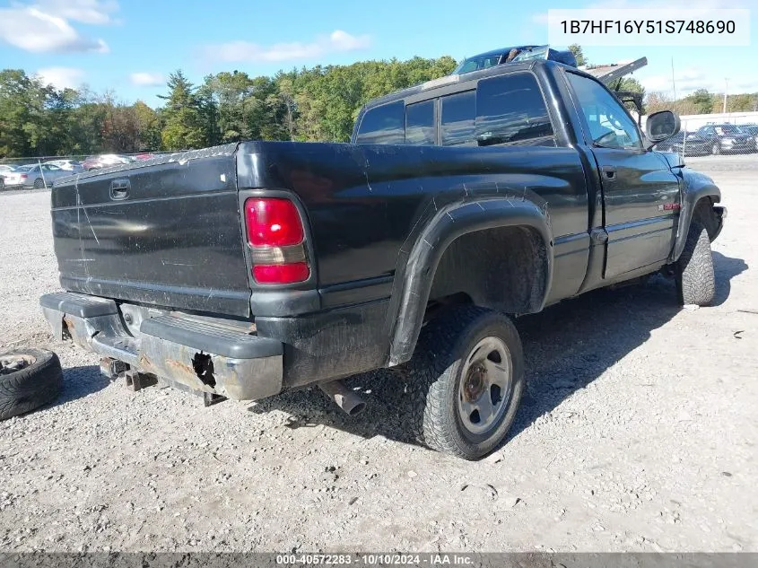 2001 Dodge Ram 1500 St VIN: 1B7HF16Y51S748690 Lot: 40572283