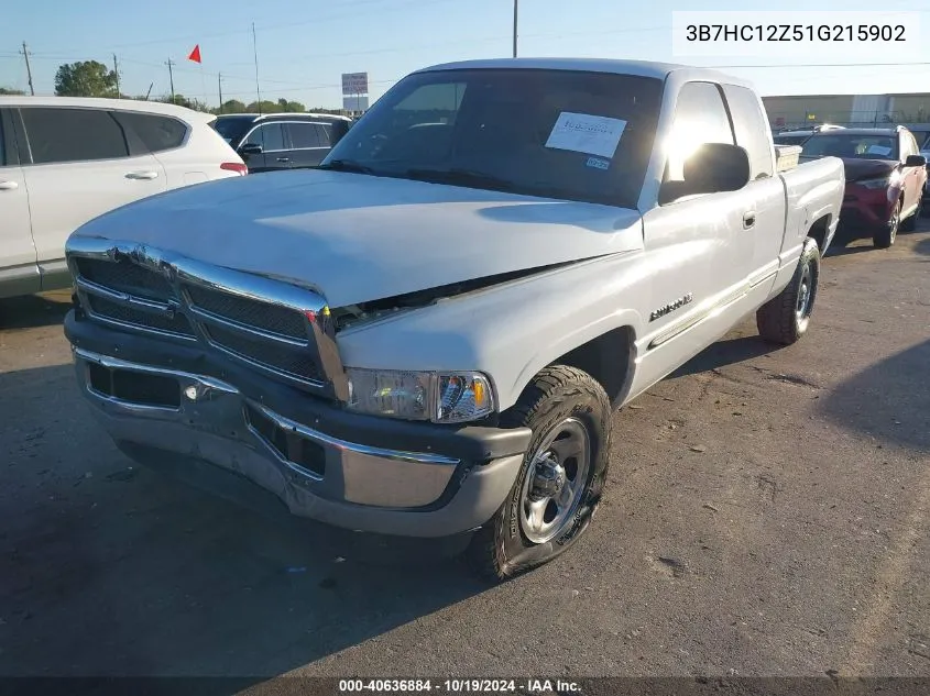 2001 Dodge Ram 1500 VIN: 3B7HC12Z51G215902 Lot: 40636884