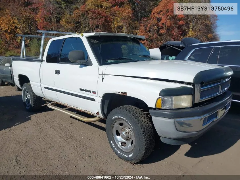 3B7HF13Y31G750496 2001 Dodge Ram 1500 St