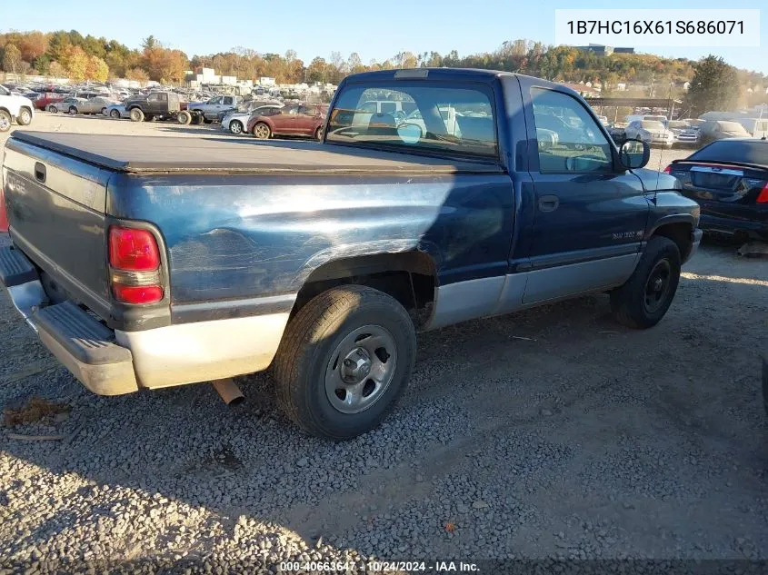 2001 Dodge Ram 1500 St/Ws VIN: 1B7HC16X61S686071 Lot: 40663647