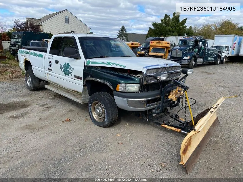 2001 Dodge Ram 2500 St VIN: 1B7KF23601J184905 Lot: 40675601